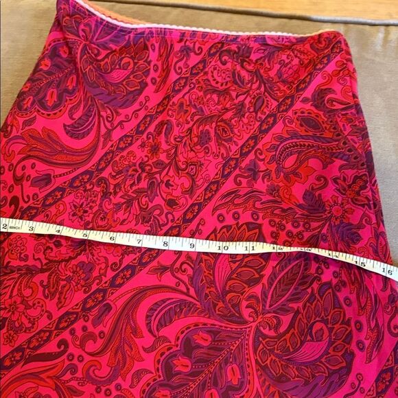 Vibrant Pink and Purple Paisley Skirt - Picture 2 of 5